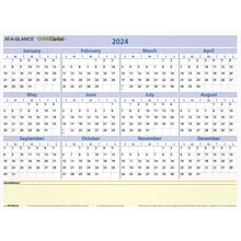 2024 AT-A-GLANCE QuickNotes 16 x 12 Yearly Wet-Erase Wall Calendar, Reversible (PM550B-28-24)