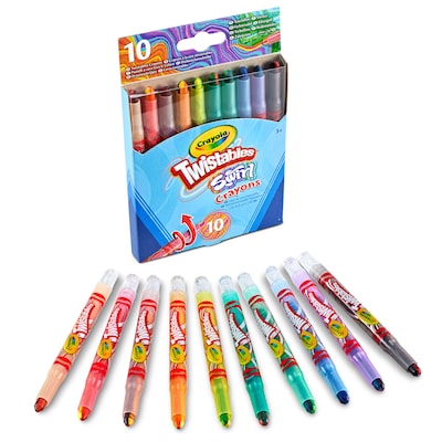 Crayola Swirl Twistable Crayons, Assorted Colors, 10/Pack, 6 Packs/Bundle (BIN523440-6)