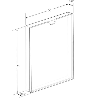 Azar Card Holder, Desktop/Countertop, Top Loading Acrylic, 2/Pack (104557-2PK)