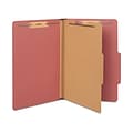 Staples 60% Recycled Pressboard Classification Folder, 1-Divider, 1.75 Expansion, Legal Size, Brick