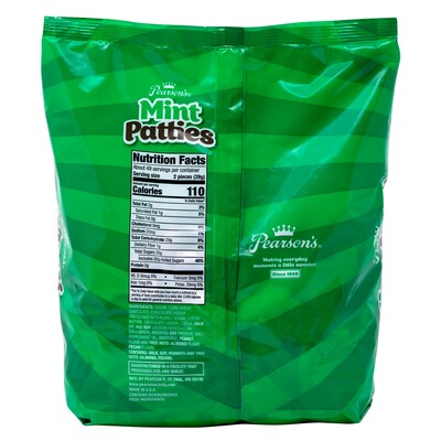 Pearsons Patties Dark Chocolate Mint Candy Bar, 3 lbs., 175/Carton (209-00558)