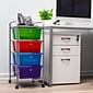 Mind Reader Elevate Collection 4 Drawer Storage Utility Cart, Multi-Colors (4DPTROLL-ASST)