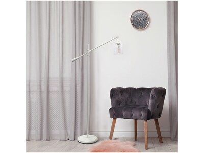 Lalia Home Studio Loft 55.5" Matte White Floor Lamp with Cylindrical Shade (LHF-5021-WH)