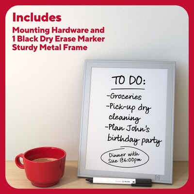 TRU RED Melamine Dry-Erase Whiteboard, Aluminum Frame, 8.5 x 11 (TR62580)