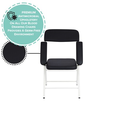 Viva Comfort Portable Phlebotomy Blood Drawing Chair, Black (ADI997-03-BLK-MK)