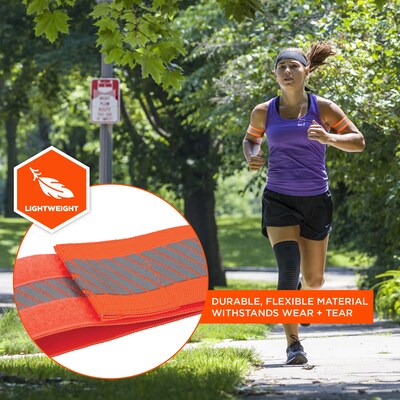 Ergodyne GloWear 8100 High Visibility Arm/Leg Band, Orange, L/XL, 2/Pack (29022)