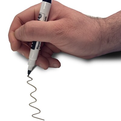 Flipside Dry-Erase Marker, Fine Point, Black, 24/Carton (32008)