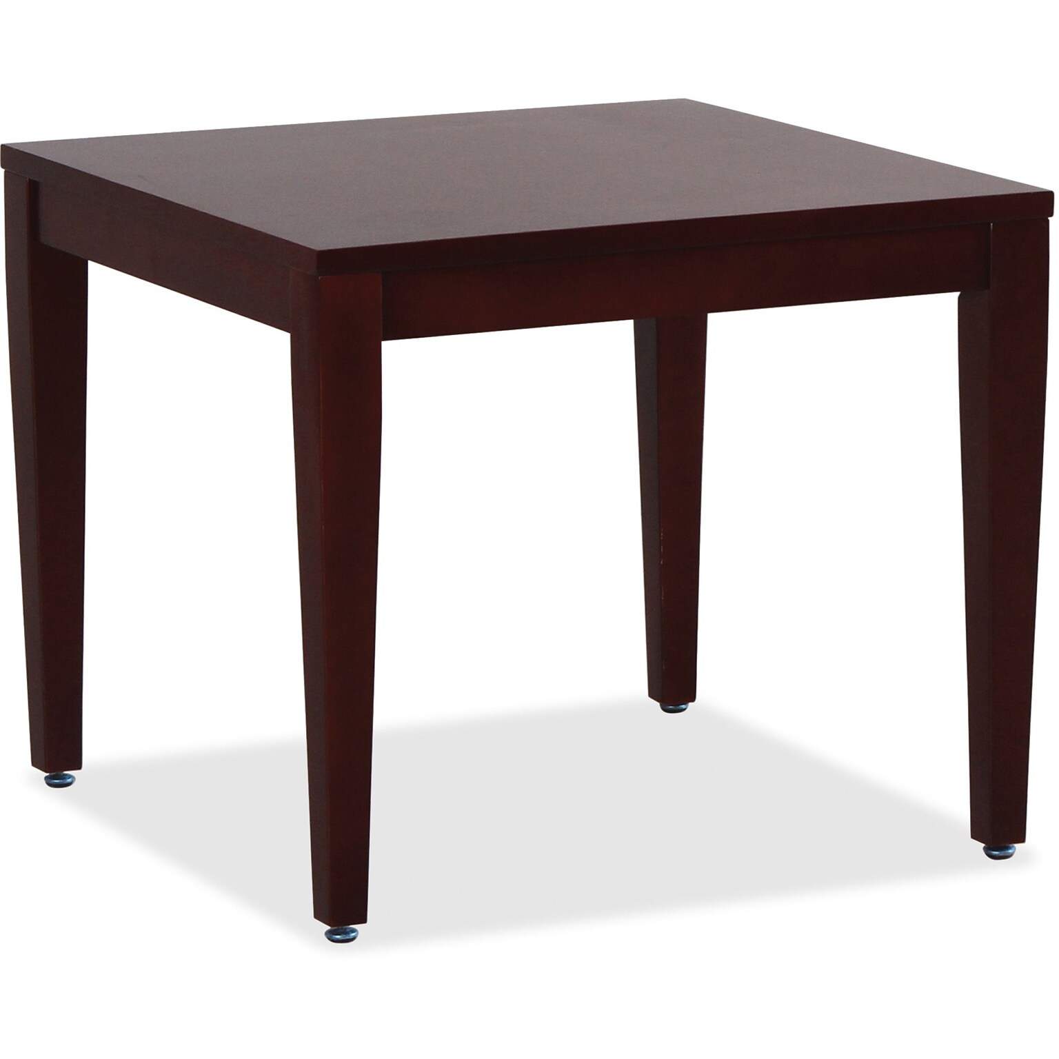Lorell Accession 23.6W x 23.6D Solid Wood Square Corner Table, Mahogany (LLR59543)