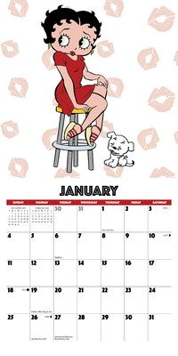 2026 Willow Creek Betty Boop 7" x 7" Monthly Wall Calendar (53478)
