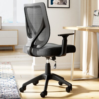 Serta Works Mesh Back Polyester Computer and Desk Chair, Black (CHR10021A)