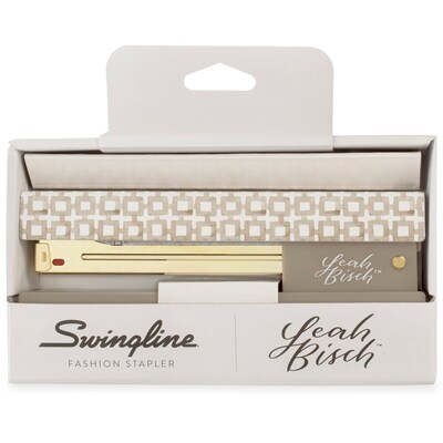 Swingline Leah Bisch Desktop Stapler, 20-Sheet Capacity, Tan Tiles (S700035)