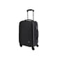 InUSA Royal Medium Plastic 4-Wheel Spinner Luggage, Black (IUROY00M-BLK)