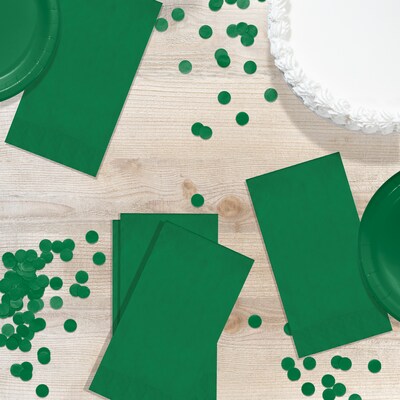 Creative Converting Touch of Color Guest Towels, 3-ply, Emerald Green, 192/Carton (95112)