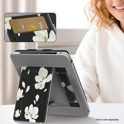 SaharaCase Indy Series TPU Floral 7" Hand Strap Folio Case for Amazon Kindle Paperwhite, Desert Flower (TB00440)