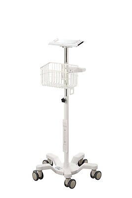 Viva Comfort Height-Adjustable Portable Mobile Stand for Edan Vital Signs Monitor, White (ADI912-C-MP-03-MK)