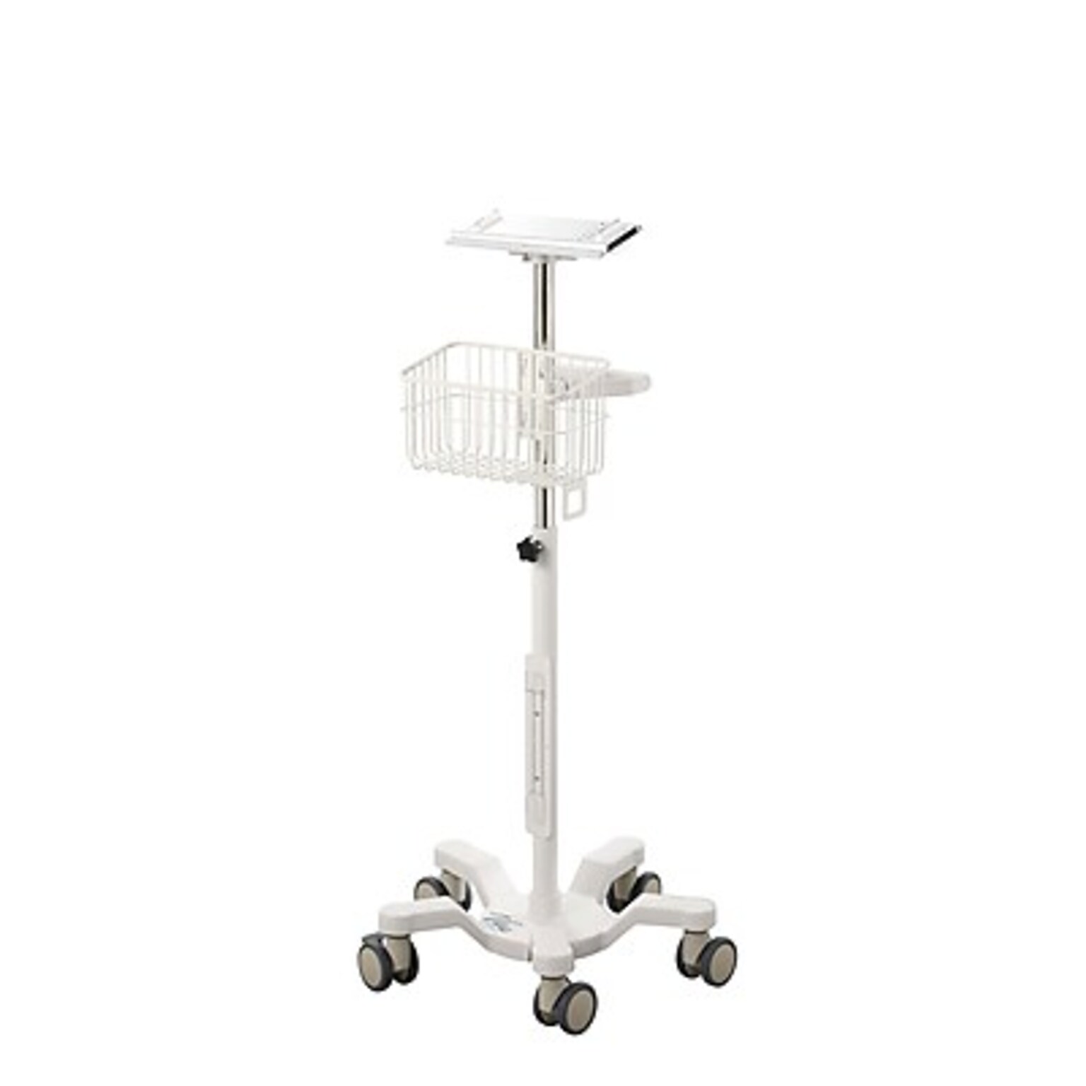 Viva Comfort Height-Adjustable Portable Mobile Stand for Edan Vital Signs Monitor, White (ADI912-C-MP-03-MK)