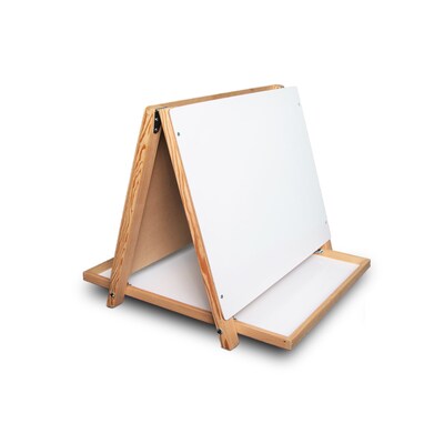 Crestline Dry-Erase Mobile Whiteboard Table Top Easel, 18.5" x 18" (FLP17405)