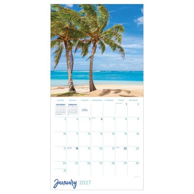 2027 TF Publishing Tropical Beaches 10 x 12 Monthly Wall Calendar, Multicolored (27-1030)