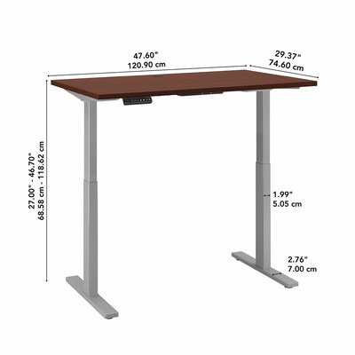 Bush Business Furniture Move 60 Series 27''-47'' Adjustable Standing Desk, Harvest Cherry (M6S4830CSSK)