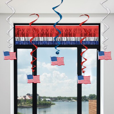 Beistle Fourth of July American Flag Whirls, 2/Pack (54685)