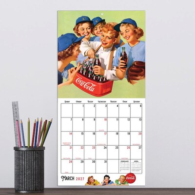 2027 TF Publishing Coca-Cola 7" x 7" Monthly Wall Calendar, Multicolored (27-2102)