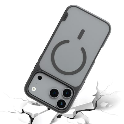 TUFF8 GlideGuard MagSafe Phone Case for iPhone 18 Pro Max, Shock Absorbing, Smoke Black (T8GG-IP1804BK)