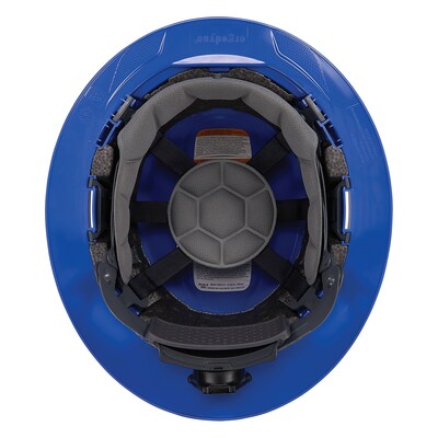 Ergodyne Skullerz 8963 PC-ABS Type II, Class E, 6-point Ratchet Suspension Full Brim Safety Helmet, Blue (60543)