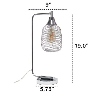 Lalia Home Industrial Mesh Desk Lamp, Chrome (LHD-2000-CH)