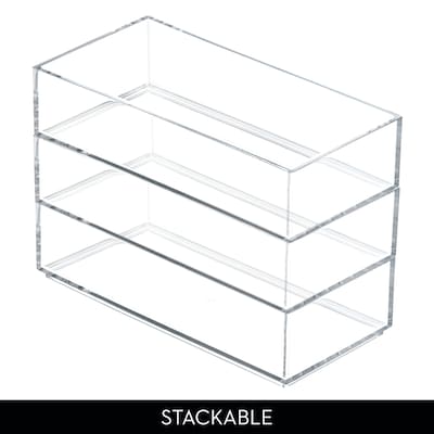 iDesign Clarity Plastic Drawer Organizer, Clear, 3/Set (28984M3)