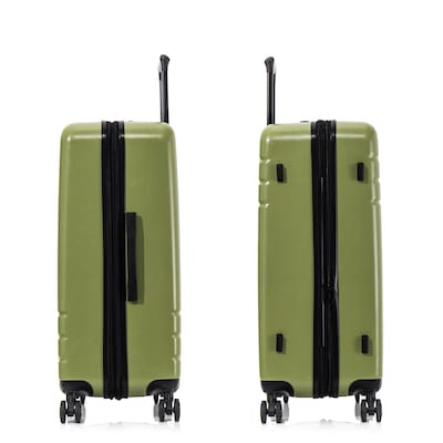 DUKAP Zahav 3-Piece Hardside Spinner Luggage Set, TSA Checkpoint Friendly, Green (DKZAHSML-GRN)
