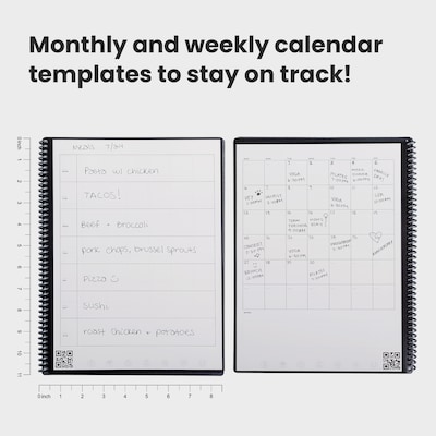 Rocketbook Fusion 1-Subject Smart Notebook, 8.5" x 11", 42 Sheets, Blue (EVRF-L-K-CCE)