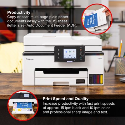 Canon MAXIFY GX2020 Wireless Color Inkjet Printer, All-In-One, Print, Scan, Copy, Fax (GX2020)