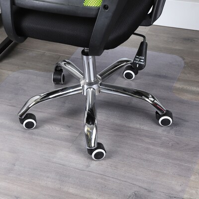 Mind Reader Standard 36 x 48 Rectangular with Lip Chair Mat for Hard Floor, Vinyl (FLCMAT-CLR)