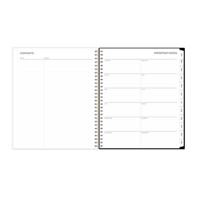 2027 Blue Sky Baccara Dark 8" x 10" Calendar Year Monthly Planner, Plastic Cover (110216-27)
