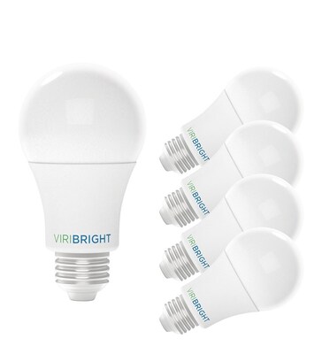 Viribright A19 8.5 Watts Bright White Household LED Bulb, 4/Pack (4640443-4)