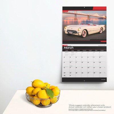 2025 BrownTrout Corvette 14" x 24" Monthly Deluxe Wall Calendar, (9781975479411)