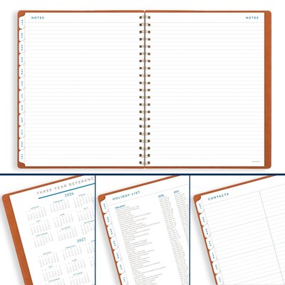 2026 AT-A-GLANCE Signature Collection 8.5" x 11" Weekly & Monthly Planner, Faux Leather Cover, Brown (YP905-09-26)
