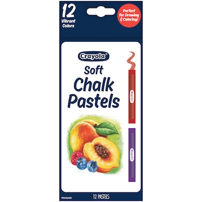 Crayola Soft Chalk Pastels, Assorted Colors, 12/Pack (BIN523002)