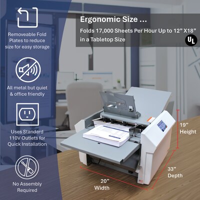 Formax FD 38Xi Automatic Paper Folder, 500 Sheets (FD38XI)