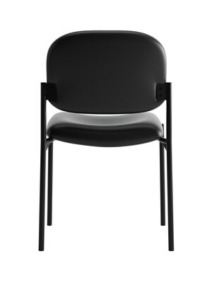 HON Scatter Stacking Guest Chair, Black SofThread Leather (BSXVL606SB11)