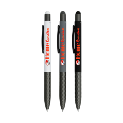 Custom Fleetwood Stylus Satin Soft Touch Gel Click Pen (Recycled Aluminum)