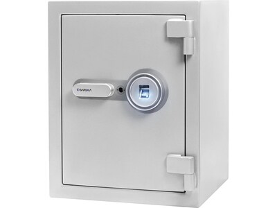 Barska Steel Fireproof Safe with Biometric Lock, 1.64 cu. ft., Gray (AX13494)