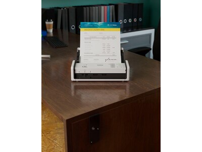 Brother ADS-1350W Duplex Portable Document Scanner, White/Black