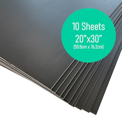 Flipside Foam Board, 20" x 30", Black, 10/Pack (20335-10)