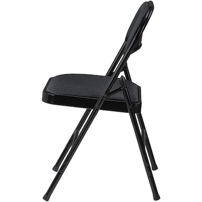 Lorell Fabric Padded Seat Folding Chairs, Black (LLR62532)