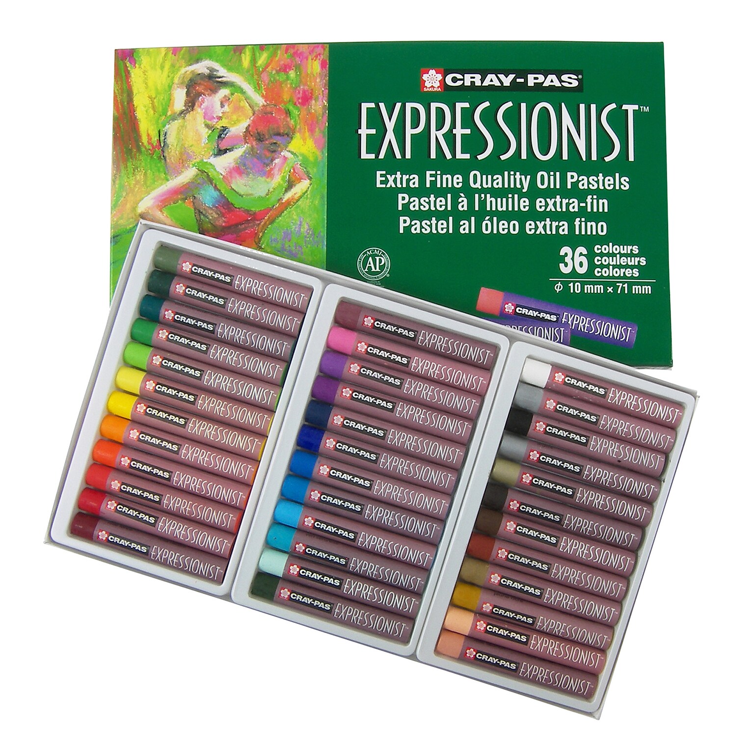 Sakura Cray-Pas Expressionist Oil Pastel Chalk, Assorted Colors, 36/Pack (SAKXLP36)