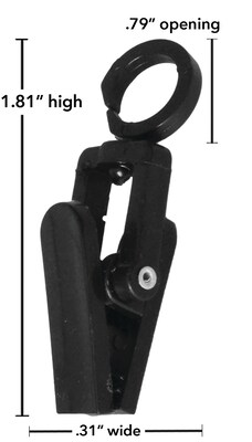Nahanco 2" Mannequin Multi Purpose Clip, Black, 100/Box (CC2B)