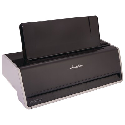 Swingline® Commercial Electric 3-Hole Punch, 28 Sheet Capacity, Black (A7074535B)