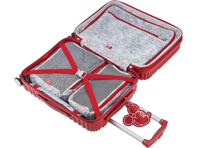 American Tourister Disney Mickey ABS Carry-On Hardside Luggage, Red (137677-1726)