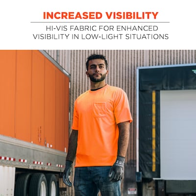 GloWear 8092 High Visibility Short Sleeve T-Shirt, Orange, 4XL (21808)